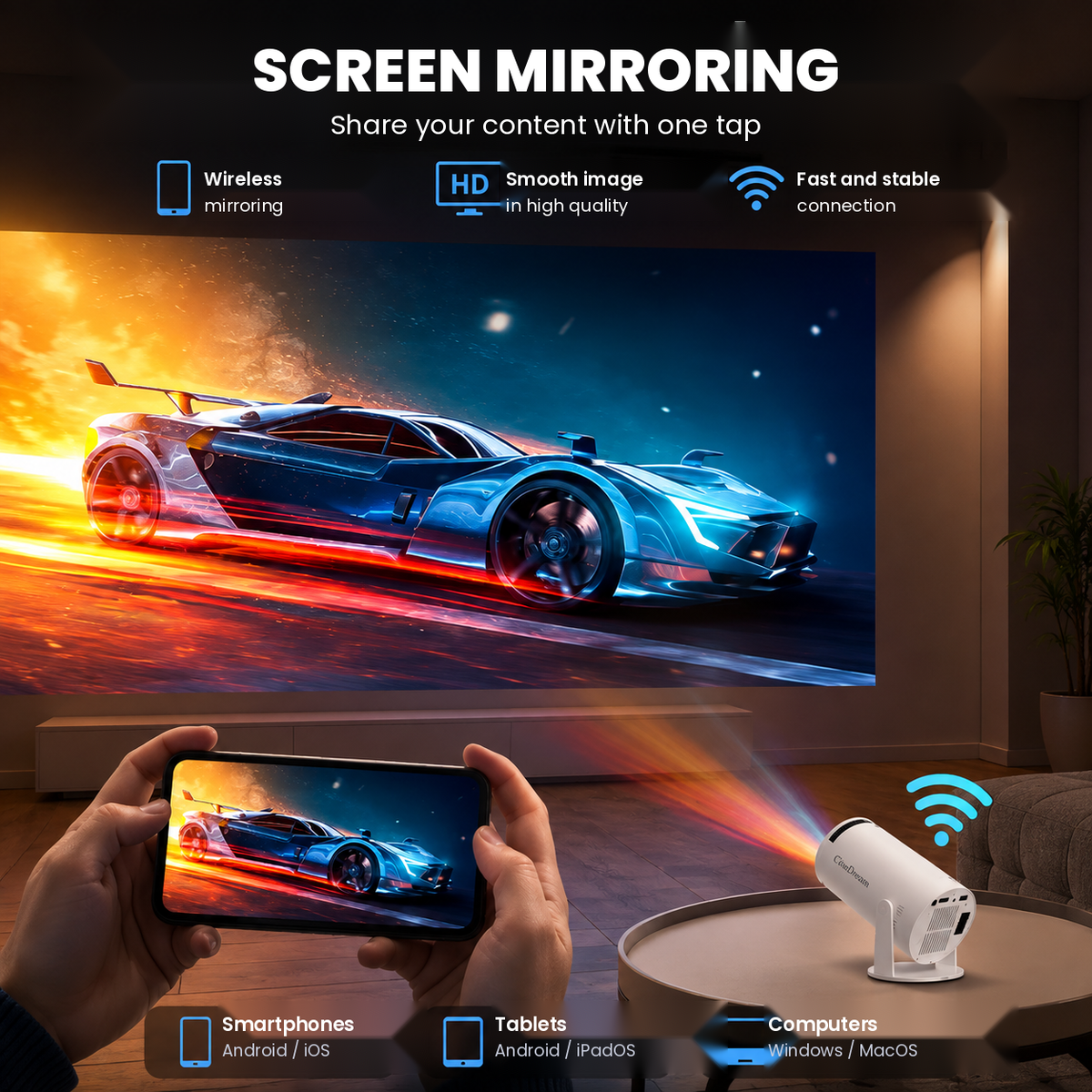 CineDream Portable Projector